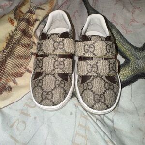 Gucci Kids Sneakers with Brown and White Design